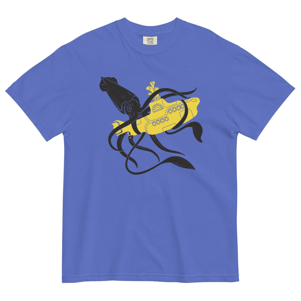 Squid Sub Battle Men's Relaxed Fit Tee Hoodie, Sweatshirt | PureTeeCo.com (Image 1)