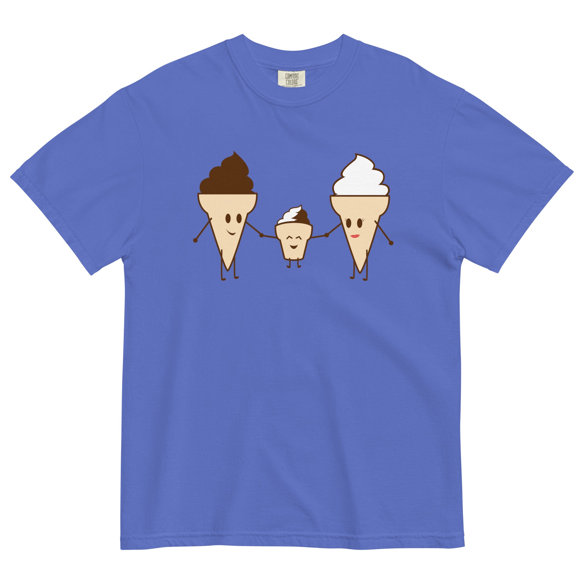 Ice Cream Family Men's Relaxed Fit Tee Hoodie, Sweatshirt | PureTeeCo.com (Image 2)