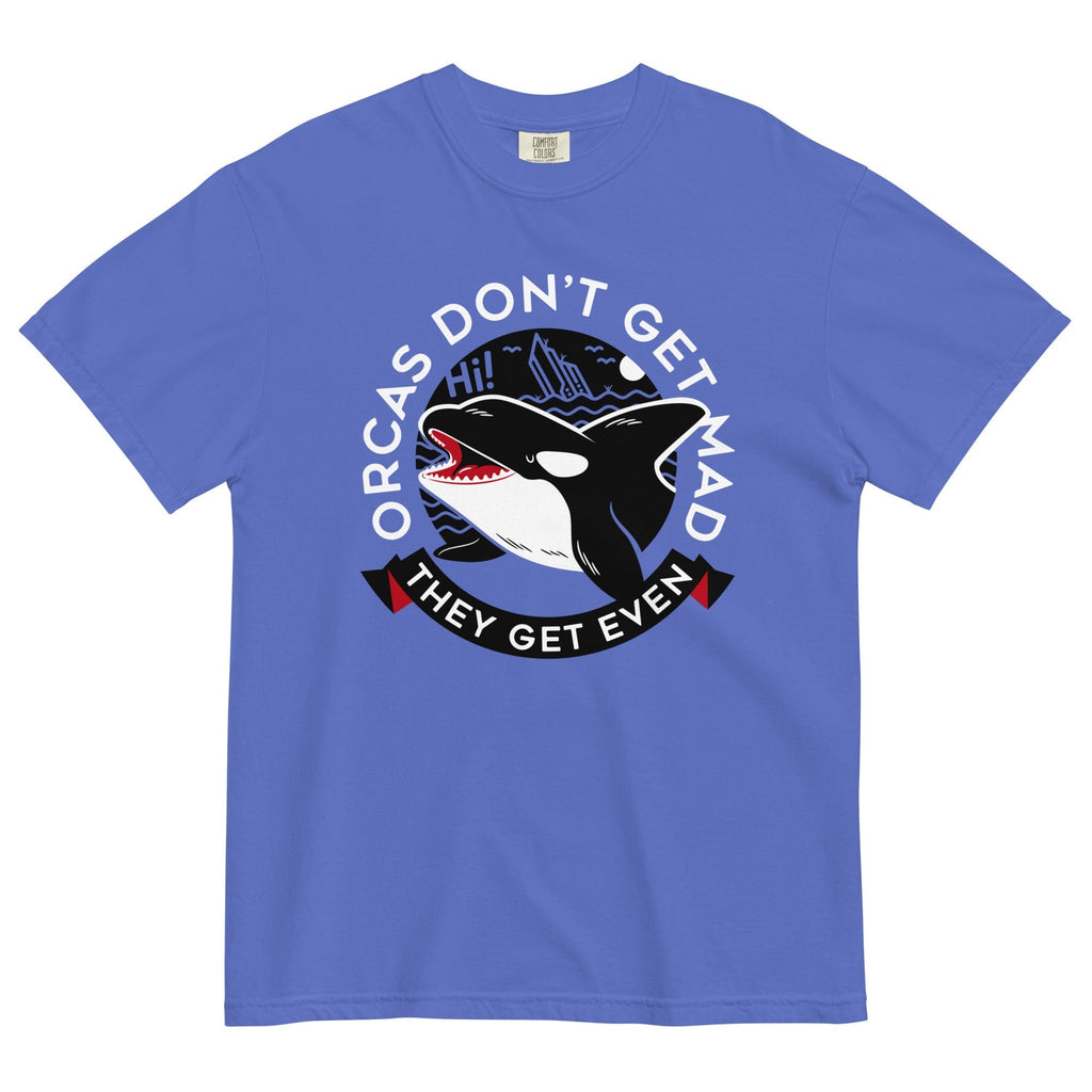 Orcas Don't Get Mad They Get Even Men's Relaxed Fit Tee Hoodie, Sweatshirt | PureTeeCo.com (Image 1)