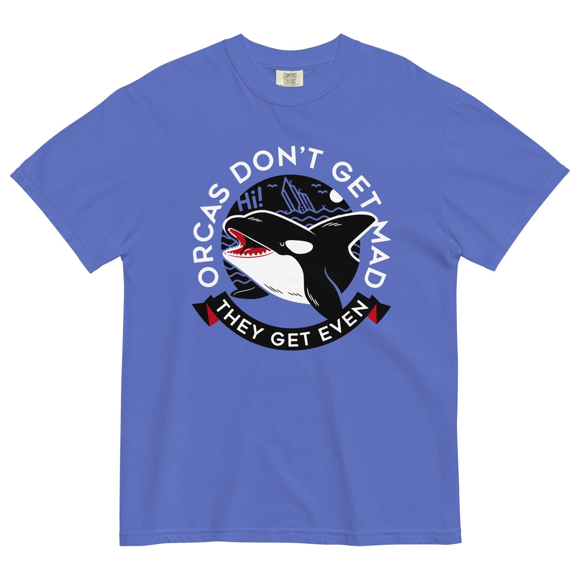Orcas Don't Get Mad They Get Even Men's Relaxed Fit Tee Hoodie, Sweatshirt | PureTeeCo.com (Image 1)