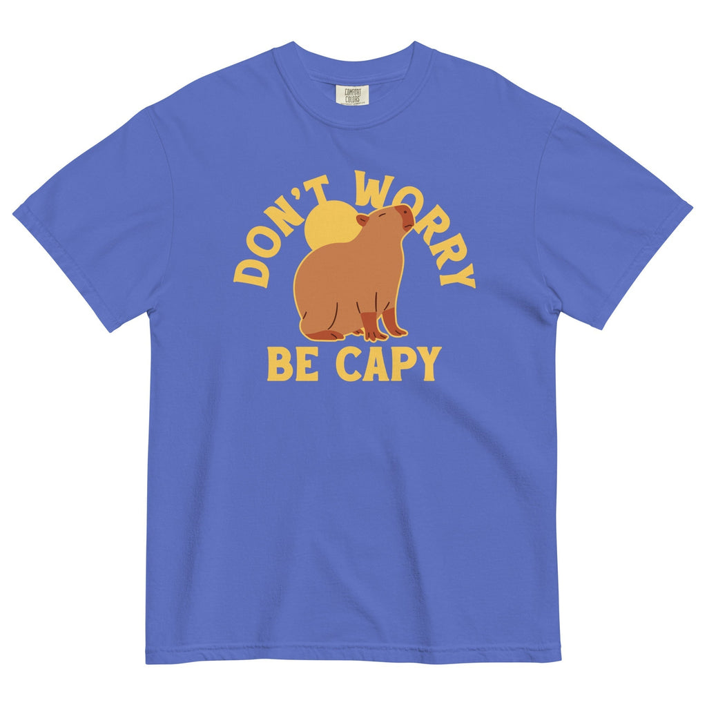 Don't Worry Be Capy Men's Relaxed Fit Tee Hoodie, Sweatshirt | PureTeeCo.com (Image 5)