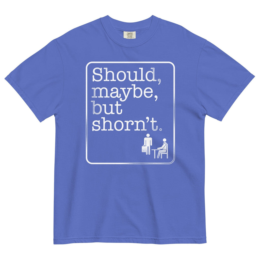 Should, Maybe, But Shorn't Men's Relaxed Fit Tee Hoodie, Sweatshirt | PureTeeCo.com (Image 3)
