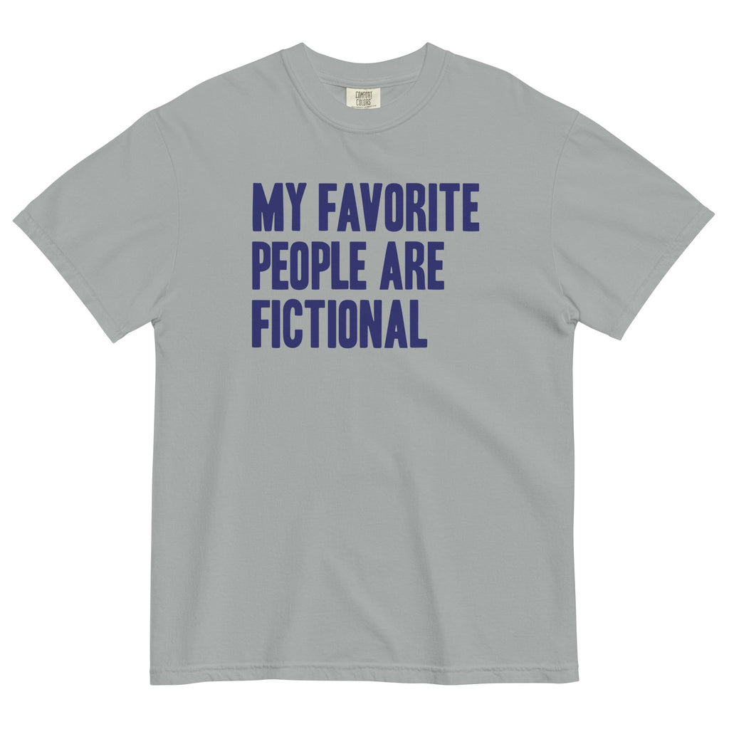 My Favorite People Are Fictional Men's Relaxed Fit Tee Hoodie, Sweatshirt | PureTeeCo.com (Image 3)