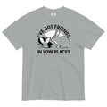 I've Got Friends In Low Places Men's Relaxed Fit Tee Hoodie, Sweatshirt | PureTeeCo.com (Image 1)