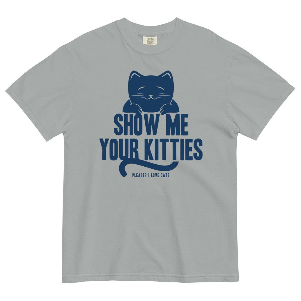 Show Me Your Kitties Men's Relaxed Fit Tee Hoodie, Sweatshirt | PureTeeCo.com (Image 3)