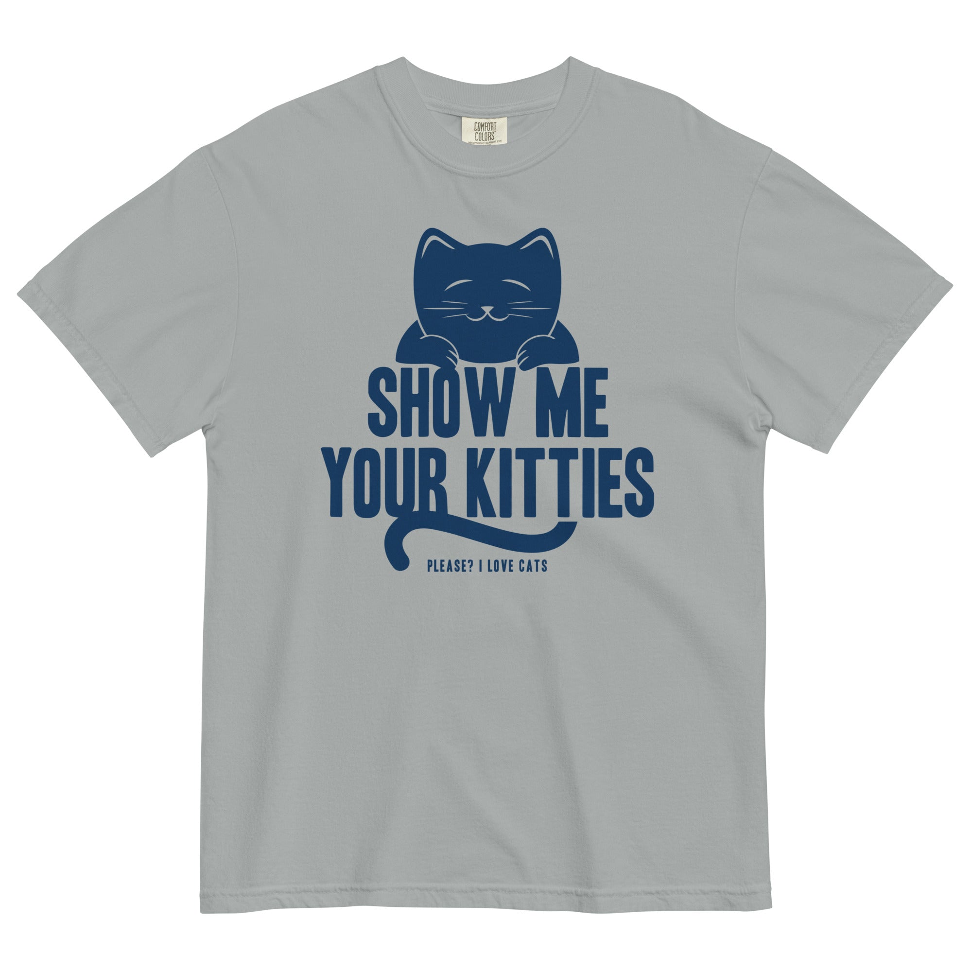 Show Me Your Kitties Men's Relaxed Fit Tee Hoodie, Sweatshirt | PureTeeCo.com (Image 3)