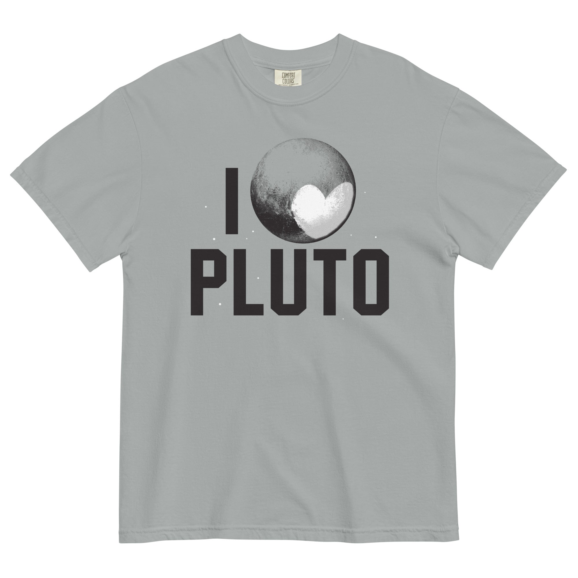 I Heart Pluto Men's Relaxed Fit Tee Hoodie, Sweatshirt | PureTeeCo.com (Image 1)