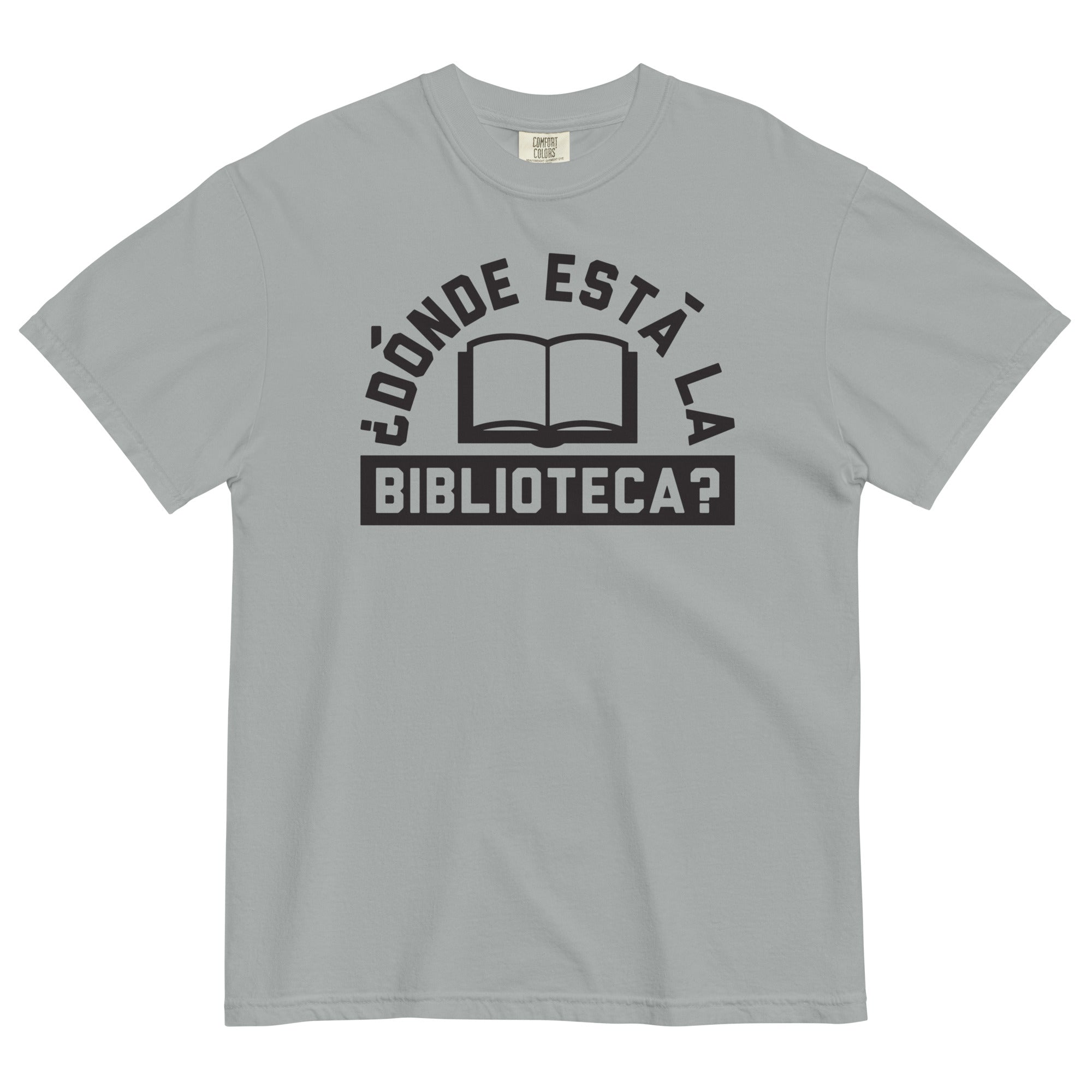 Donde Esta La Biblioteca? Men's Relaxed Fit Tee Hoodie, Sweatshirt | PureTeeCo.com (Image 4)
