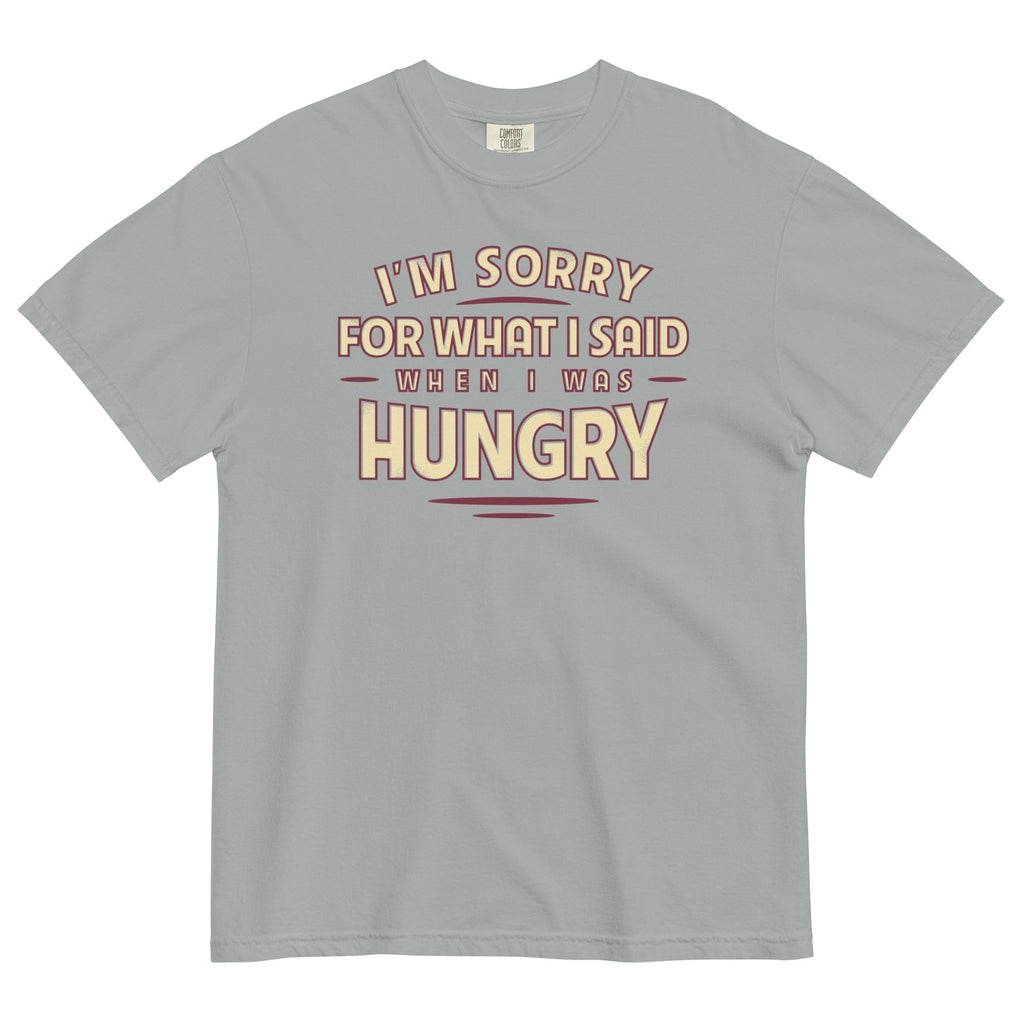 What I Said When I Was Hungry Men's Relaxed Fit Tee Hoodie, Sweatshirt | PureTeeCo.com (Image 4)