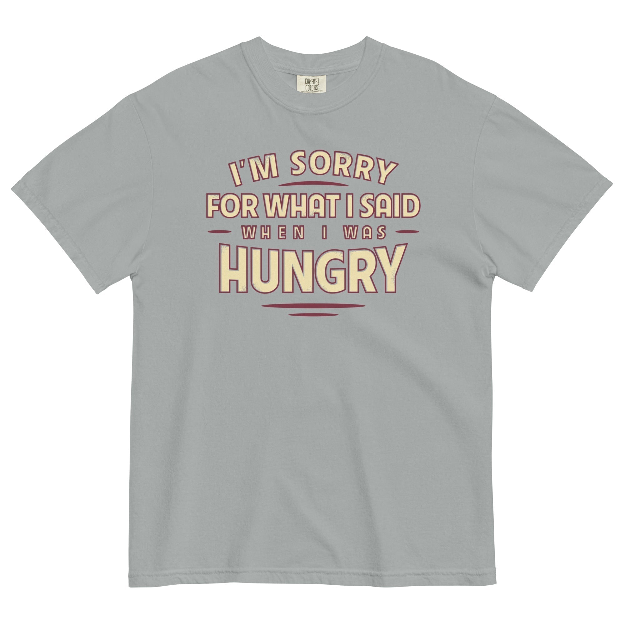 What I Said When I Was Hungry Men's Relaxed Fit Tee Hoodie, Sweatshirt | PureTeeCo.com (Image 4)