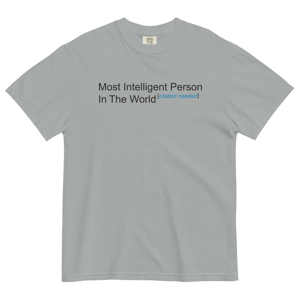 Most Intelligent Person in the World Citation Needed Men's Relaxed Fit Tee Hoodie, Sweatshirt | PureTeeCo.com (Image 3)