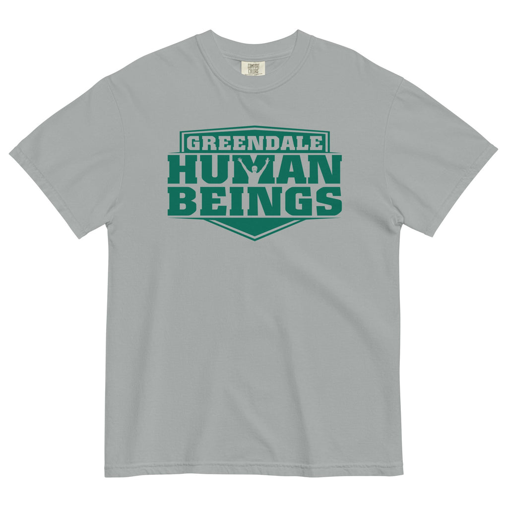 Greendale Human Beings Men's Relaxed Fit Tee Hoodie, Sweatshirt | PureTeeCo.com (Image 1)