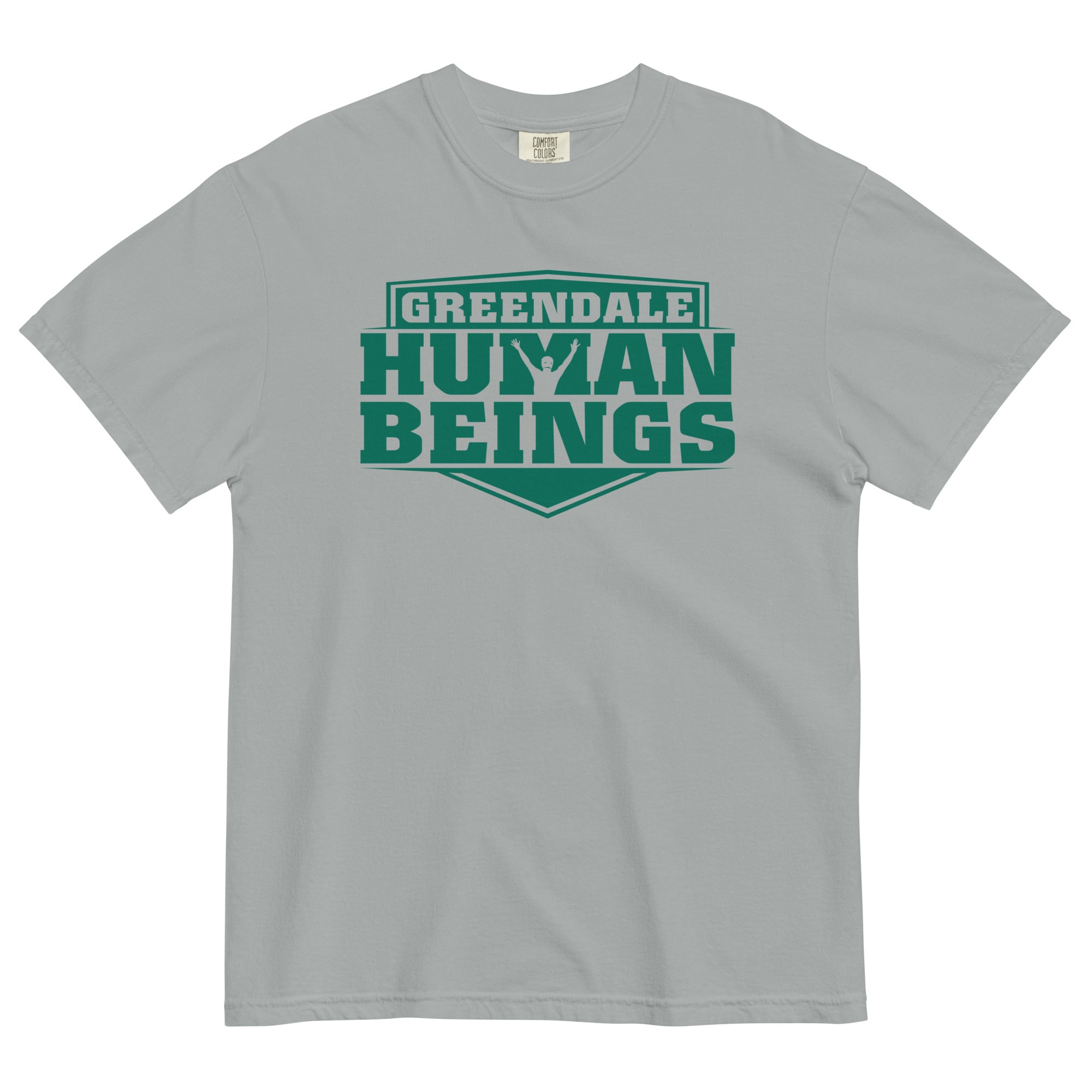 Greendale Human Beings Men's Relaxed Fit Tee Hoodie, Sweatshirt | PureTeeCo.com (Image 1)