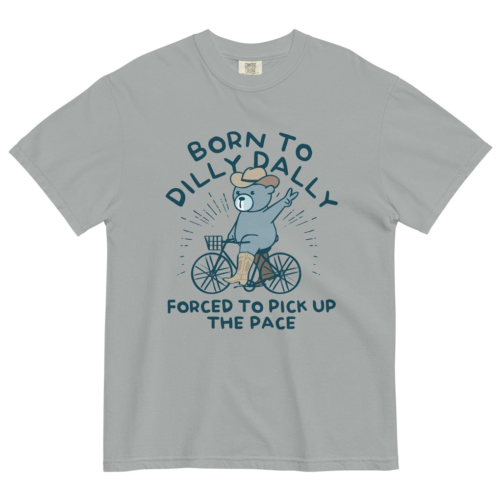 Born To Dilly Dally Forced To Pick Up The Pace Men's Relaxed Fit Tee Hoodie, Sweatshirt | PureTeeCo.com (Image 3)