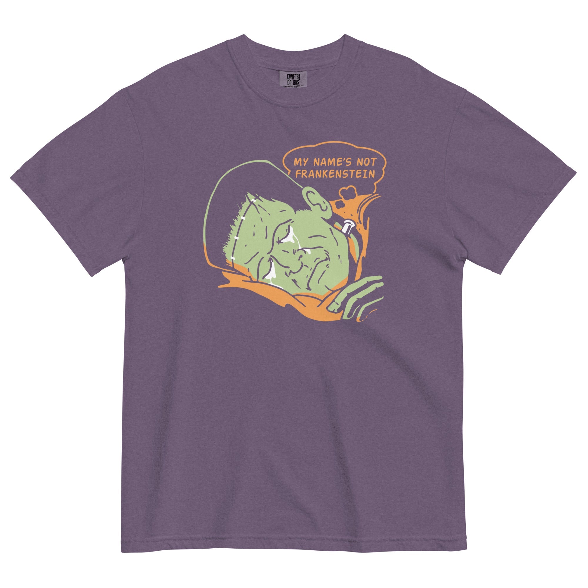 My Name's Not Frankenstein Men's Relaxed Fit Tee Hoodie, Sweatshirt | PureTeeCo.com (Image 2)