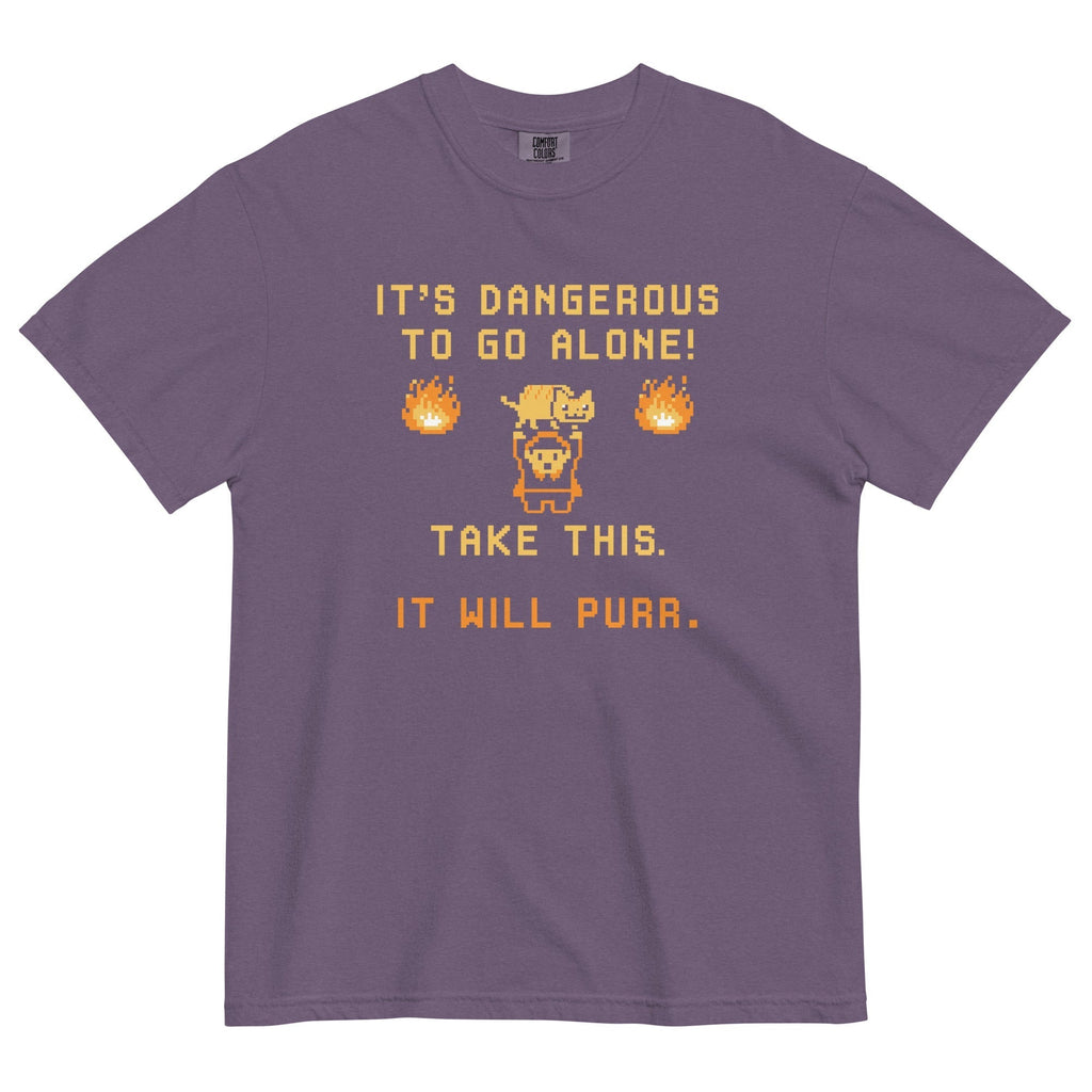 It's Dangerous To Go Alone Men's Relaxed Fit Tee Hoodie, Sweatshirt | PureTeeCo.com (Image 4)