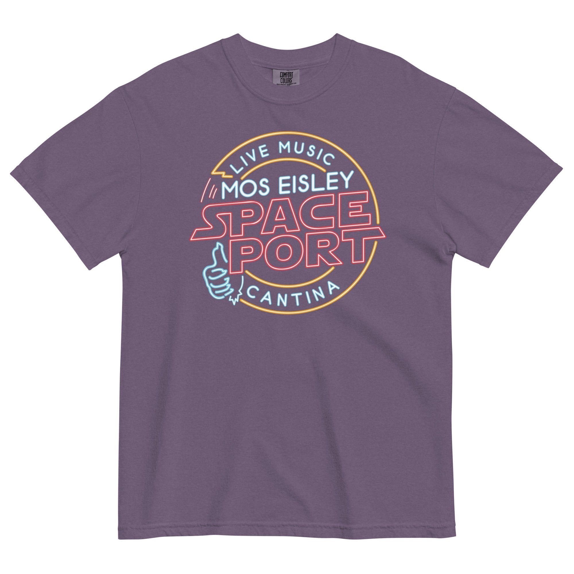 Mos Eisley Space Port Men's Relaxed Fit Tee Hoodie, Sweatshirt | PureTeeCo.com (Image 3)