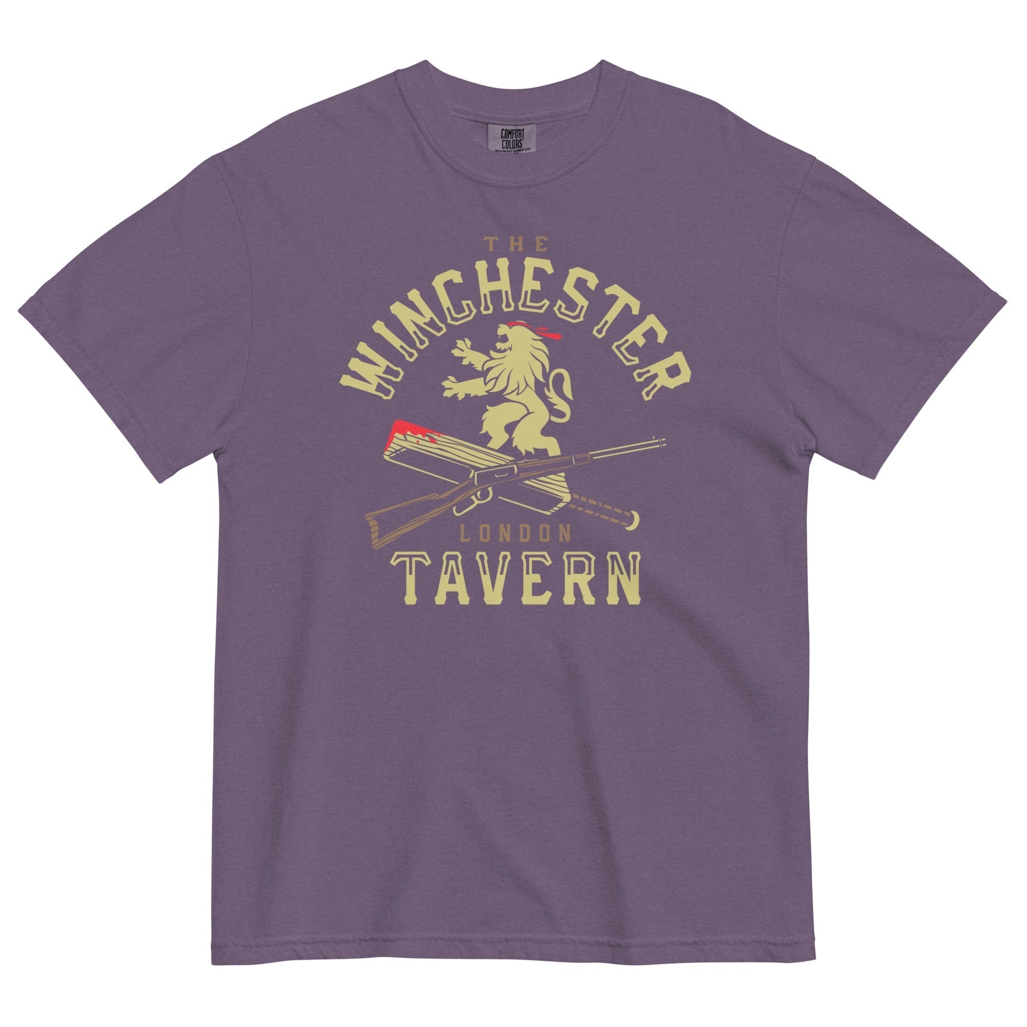 The Winchester Tavern Men's Relaxed Fit Tee Hoodie, Sweatshirt | PureTeeCo.com (Image 3)