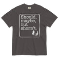 Should, Maybe, But Shorn't Men's Relaxed Fit Tee Hoodie, Sweatshirt | PureTeeCo.com (Image 1)