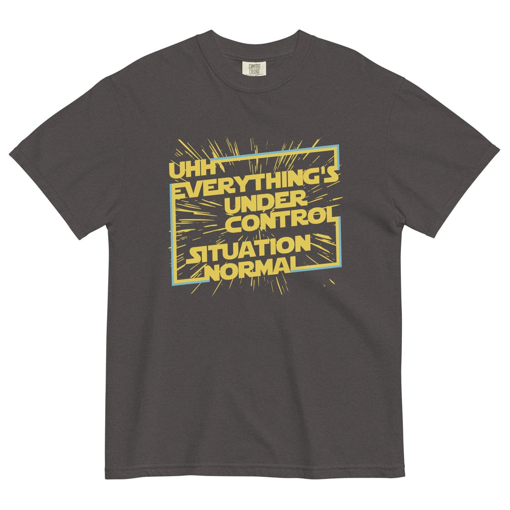 Everything's Under Control Situation Normal Men's Relaxed Fit Tee Hoodie, Sweatshirt | PureTeeCo.com (Image 1)