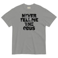 Never Tell Me The Odds Men's Relaxed Fit Tee Hoodie, Sweatshirt | PureTeeCo.com (Image 1)