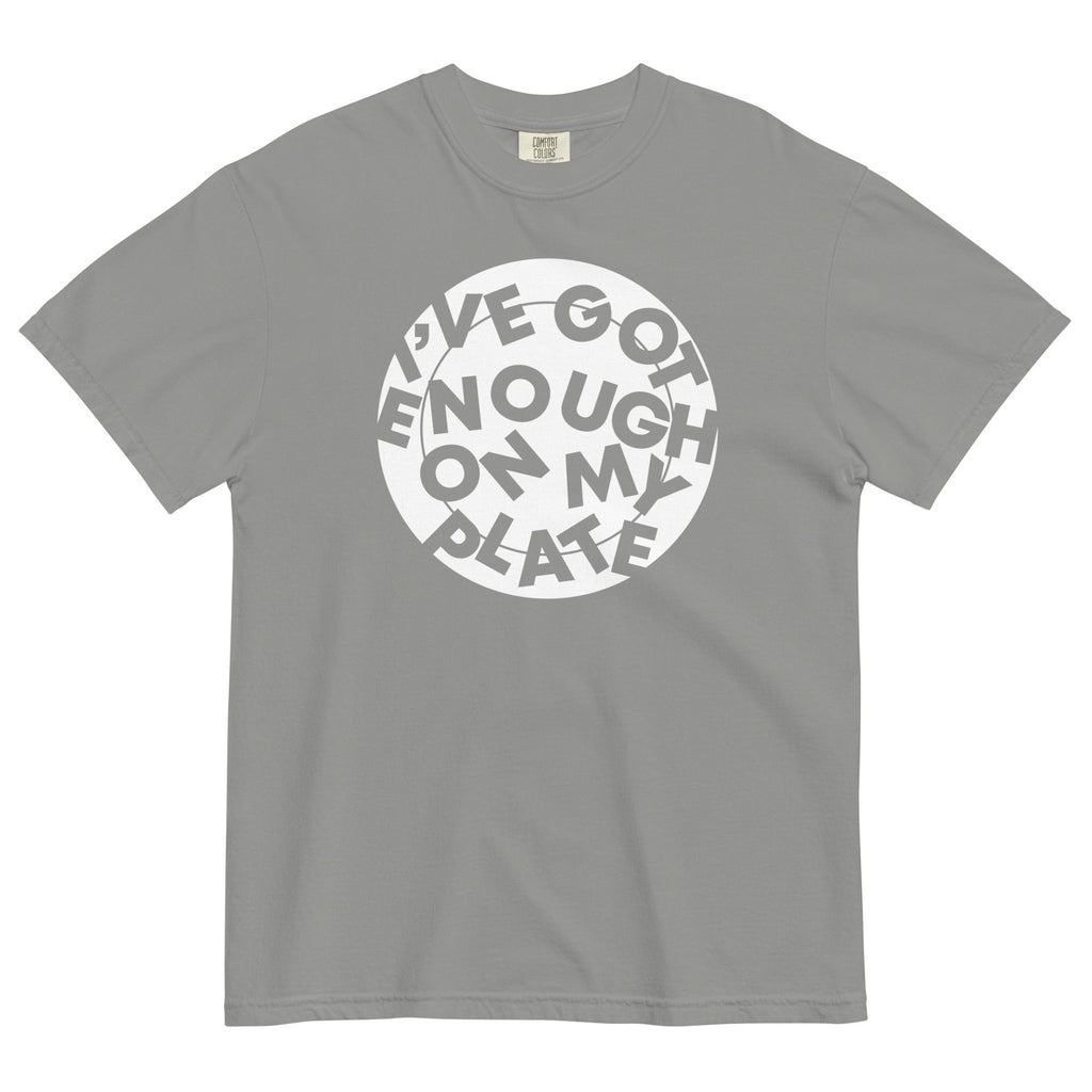 I've Got Enough On My Plate Men's Relaxed Fit Tee Hoodie, Sweatshirt | PureTeeCo.com (Image 1)