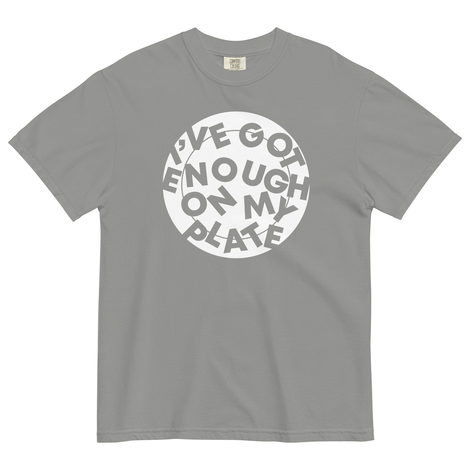 I've Got Enough On My Plate Men's Relaxed Fit Tee Hoodie, Sweatshirt | PureTeeCo.com (Image 1)
