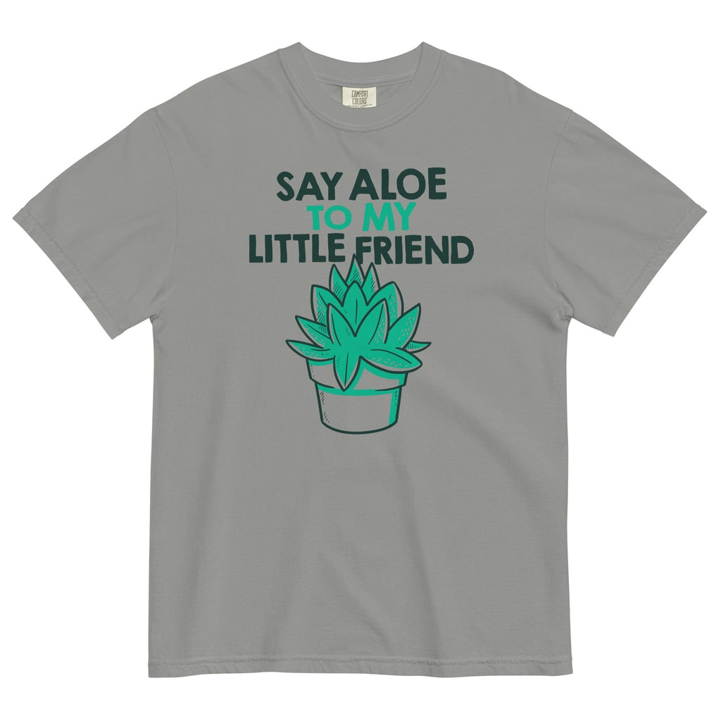 Say Aloe To My Little Friend Men's Relaxed Fit Tee Hoodie, Sweatshirt | PureTeeCo.com (Image 1)