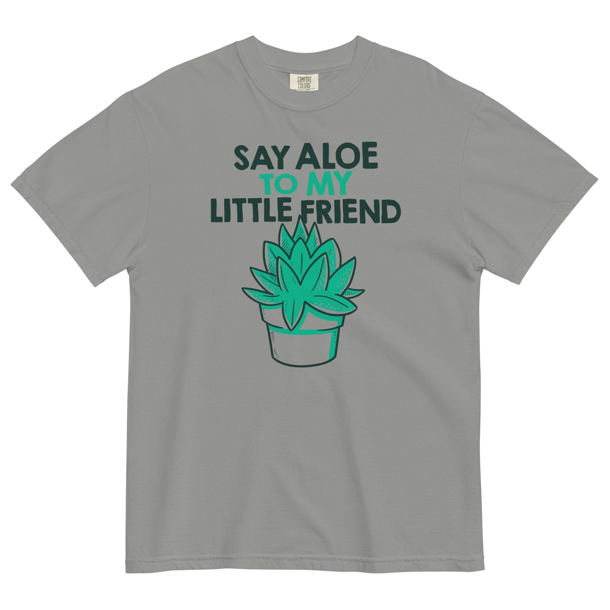 Say Aloe To My Little Friend Men's Relaxed Fit Tee Hoodie, Sweatshirt | PureTeeCo.com (Image 1)
