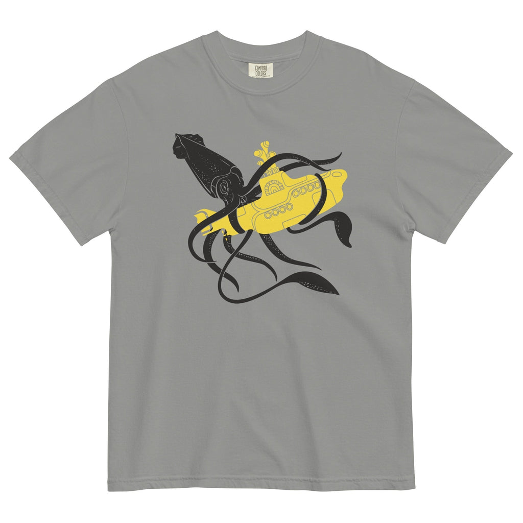 Squid Sub Battle Men's Relaxed Fit Tee Hoodie, Sweatshirt | PureTeeCo.com (Image 3)