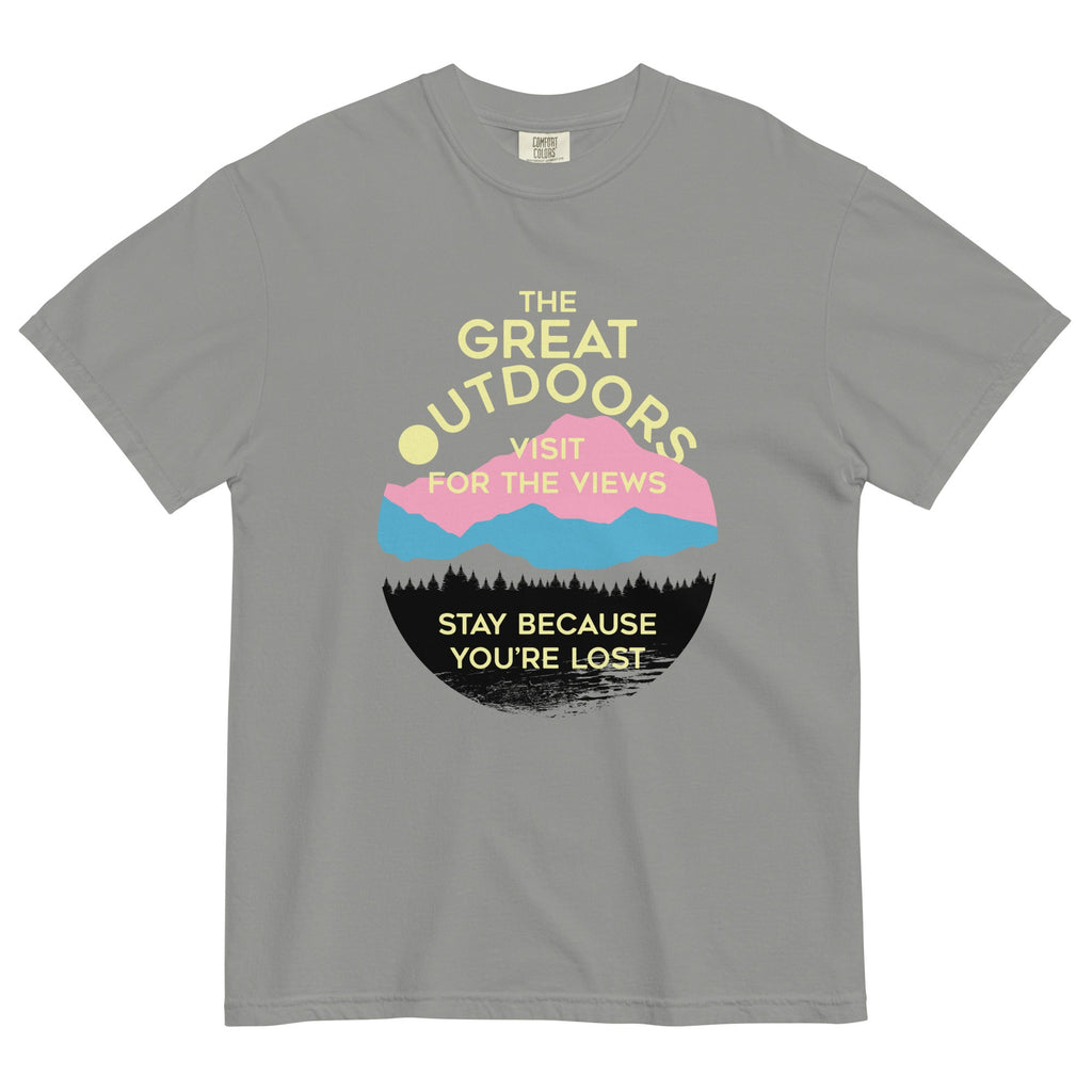 The Great Outdoors Men's Relaxed Fit Tee Hoodie, Sweatshirt | PureTeeCo.com (Image 5)