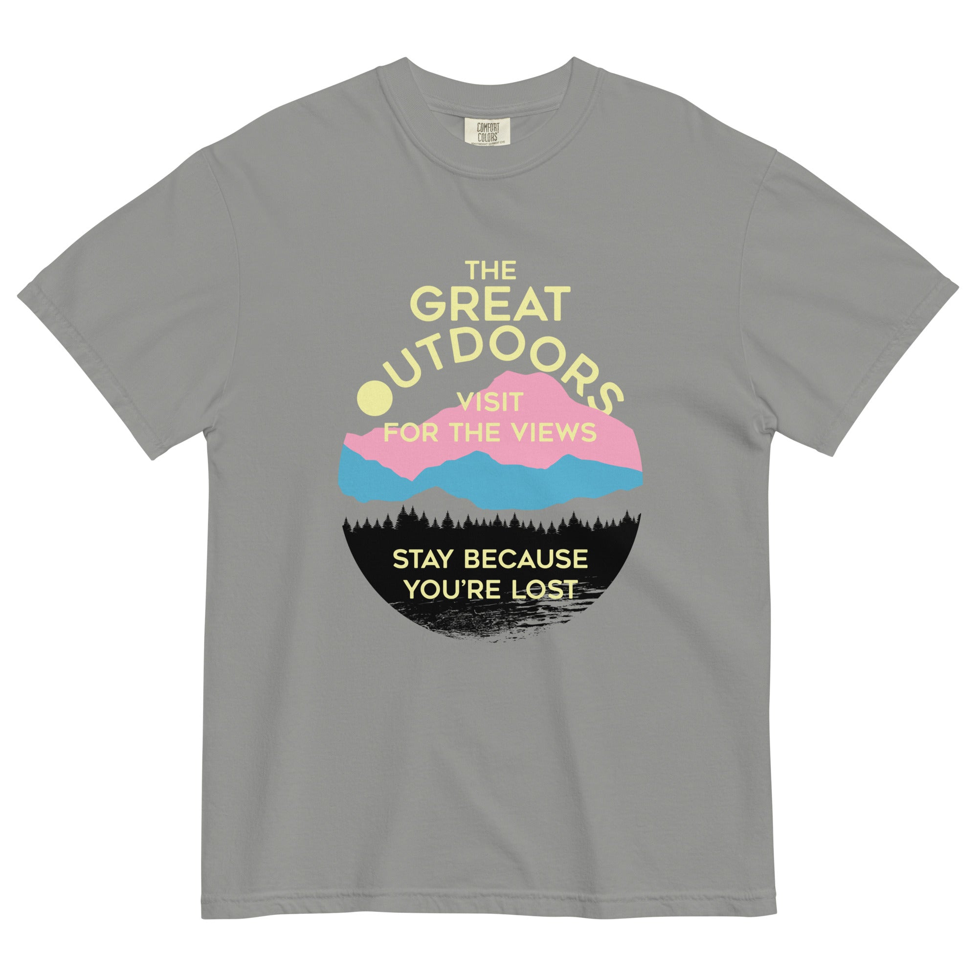 The Great Outdoors Men's Relaxed Fit Tee Hoodie, Sweatshirt | PureTeeCo.com (Image 5)