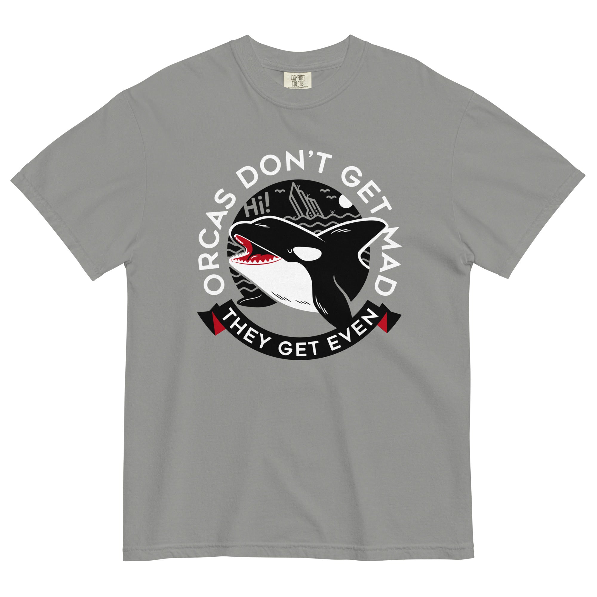 Orcas Don't Get Mad They Get Even Men's Relaxed Fit Tee Hoodie, Sweatshirt | PureTeeCo.com (Image 4)