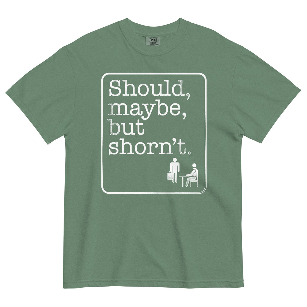 Should, Maybe, But Shorn't Men's Relaxed Fit Tee Hoodie, Sweatshirt | PureTeeCo.com (Image 5)