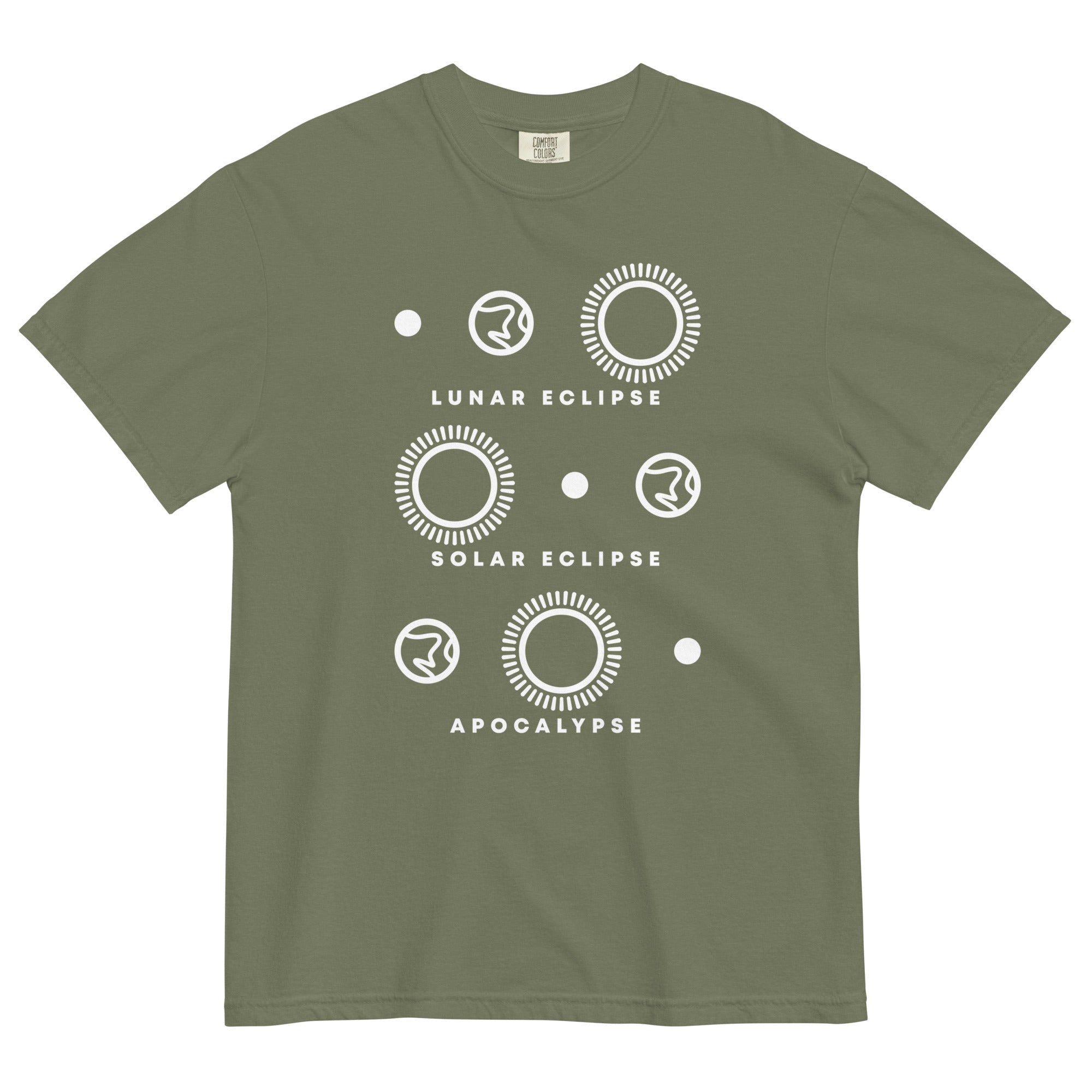 Lunar Eclipse Solar Eclipse Apocalypse Men's Relaxed Fit Tee Hoodie, Sweatshirt | PureTeeCo.com (Image 4)