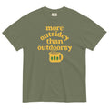 More Outsidey Than Outdoorsy Men's Relaxed Fit Tee Hoodie, Sweatshirt | PureTeeCo.com (Image 1)