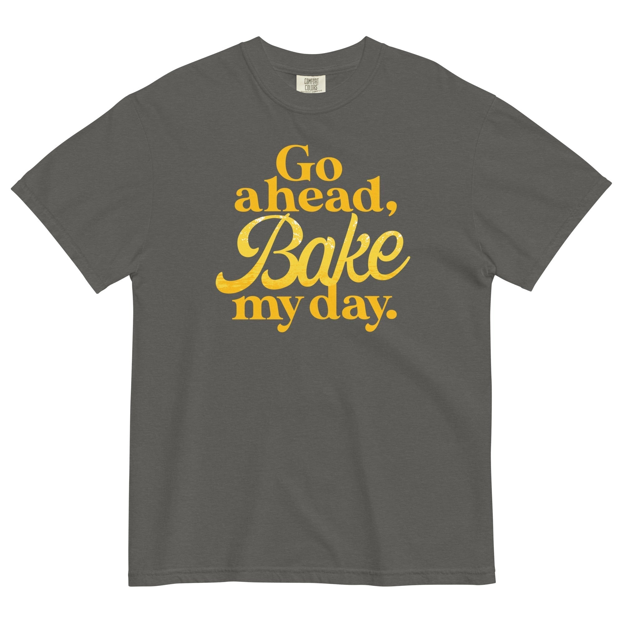 Go Ahead, Bake My Day Men's Relaxed Fit Tee Hoodie, Sweatshirt | PureTeeCo.com (Image 3)