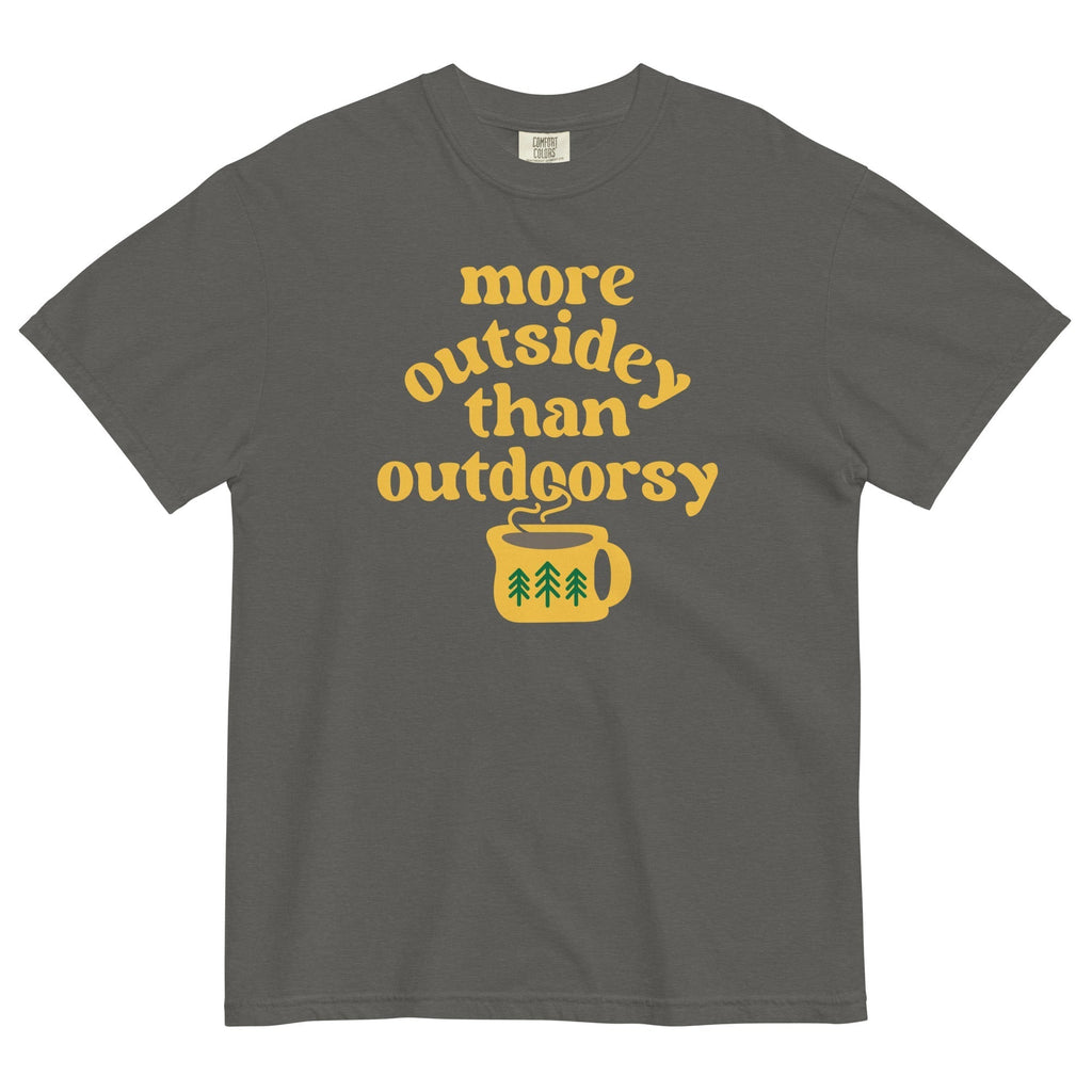 More Outsidey Than Outdoorsy Men's Relaxed Fit Tee Hoodie, Sweatshirt | PureTeeCo.com (Image 5)
