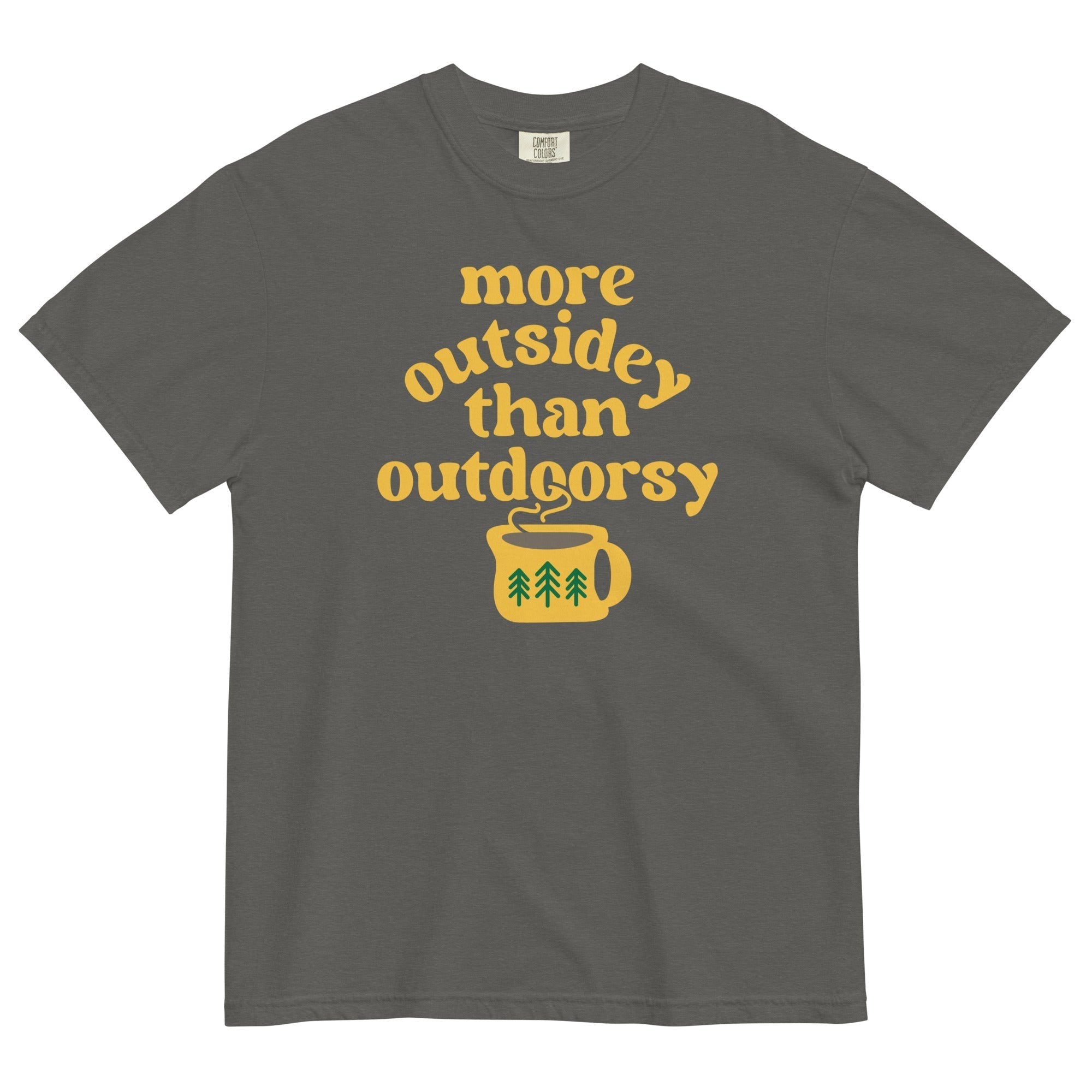 More Outsidey Than Outdoorsy Men's Relaxed Fit Tee Hoodie, Sweatshirt | PureTeeCo.com (Image 5)