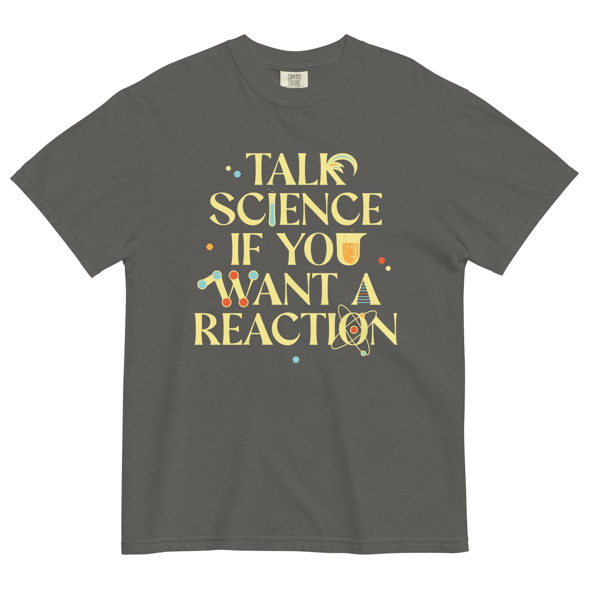 Talk Science If You Want A Reaction Men's Relaxed Fit Tee Hoodie, Sweatshirt | PureTeeCo.com (Image 4)