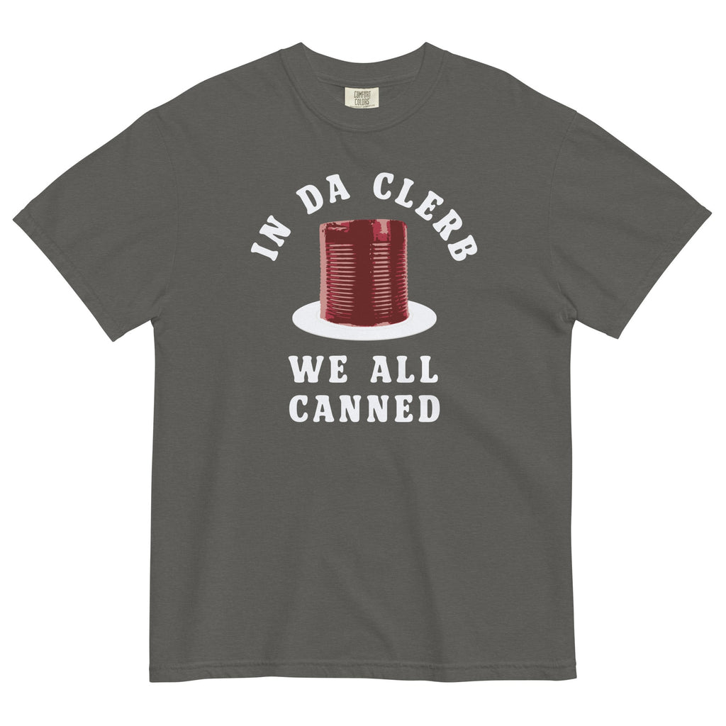 In Da Clerb We All Canned Men's Relaxed Fit Tee Hoodie, Sweatshirt | PureTeeCo.com (Image 1)