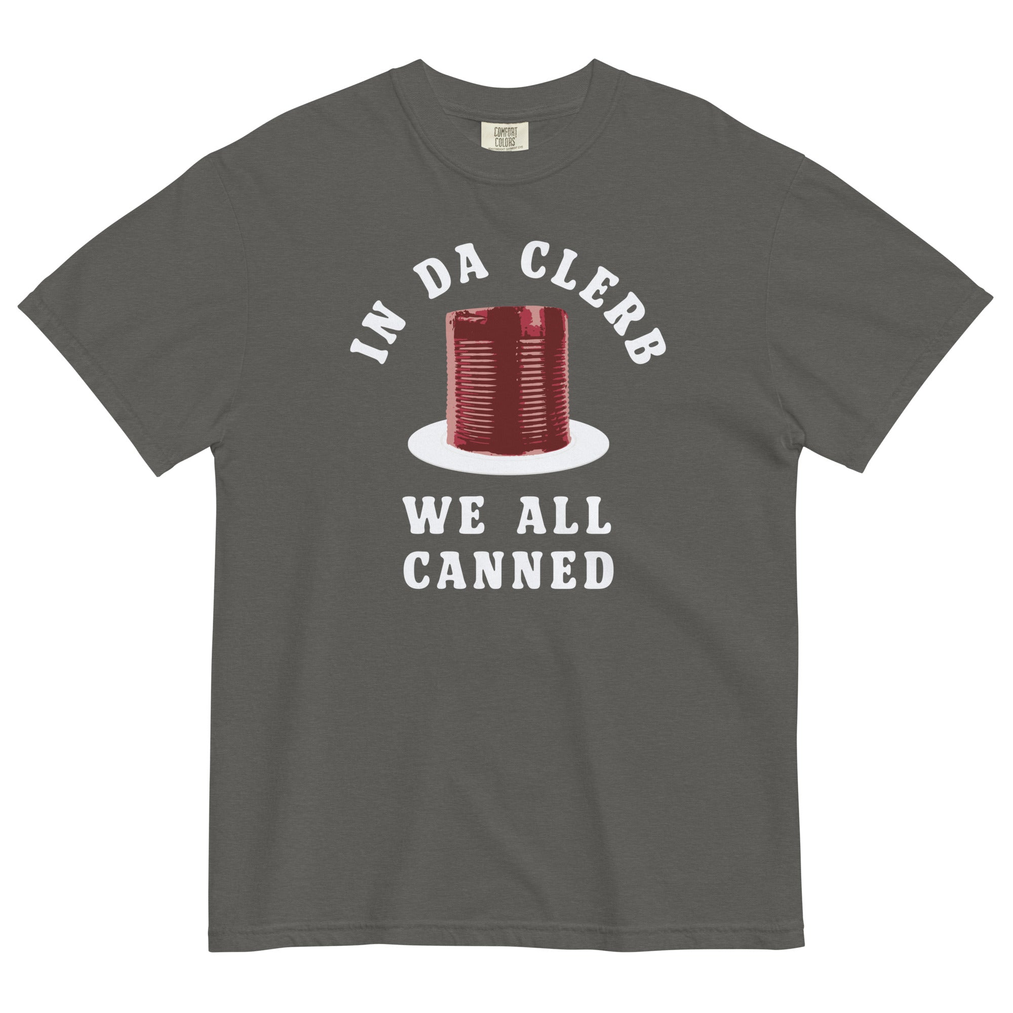 In Da Clerb We All Canned Men's Relaxed Fit Tee Hoodie, Sweatshirt | PureTeeCo.com (Image 1)