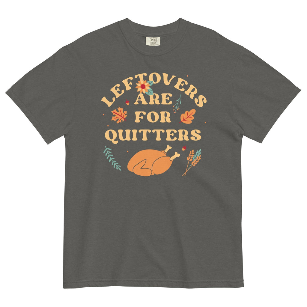Leftovers Are For Quitters Men's Relaxed Fit Tee Hoodie, Sweatshirt | PureTeeCo.com (Image 4)