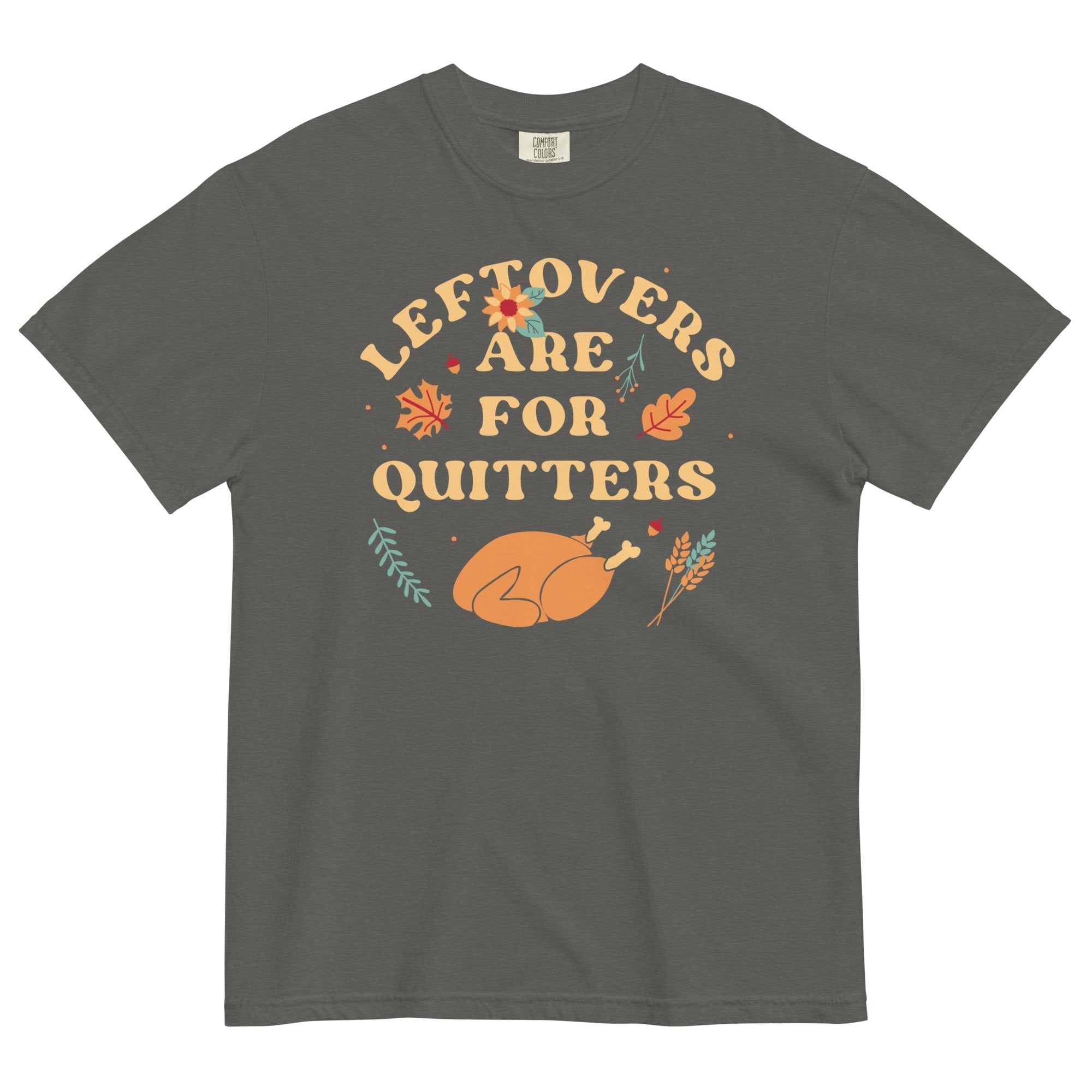 Leftovers Are For Quitters Men's Relaxed Fit Tee Hoodie, Sweatshirt | PureTeeCo.com (Image 4)