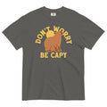 Don't Worry Be Capy Men's Relaxed Fit Tee Hoodie, Sweatshirt | PureTeeCo.com (Image 1)