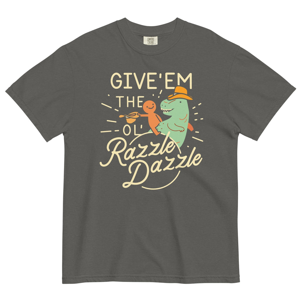 Give'em The Ol' Razzle Dazzle Men's Relaxed Fit Tee Hoodie, Sweatshirt | PureTeeCo.com (Image 3)