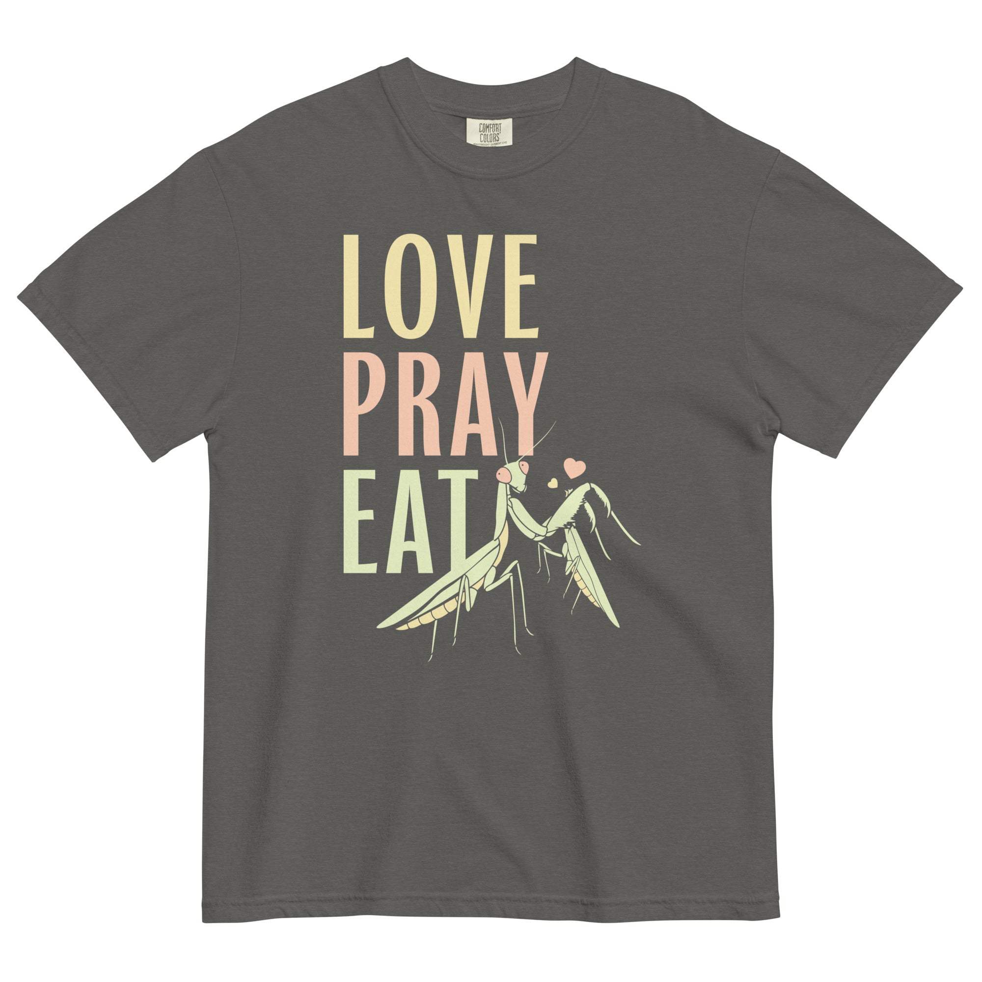 Love Pray Eat Men's Relaxed Fit Tee Hoodie, Sweatshirt | PureTeeCo.com (Image 1)