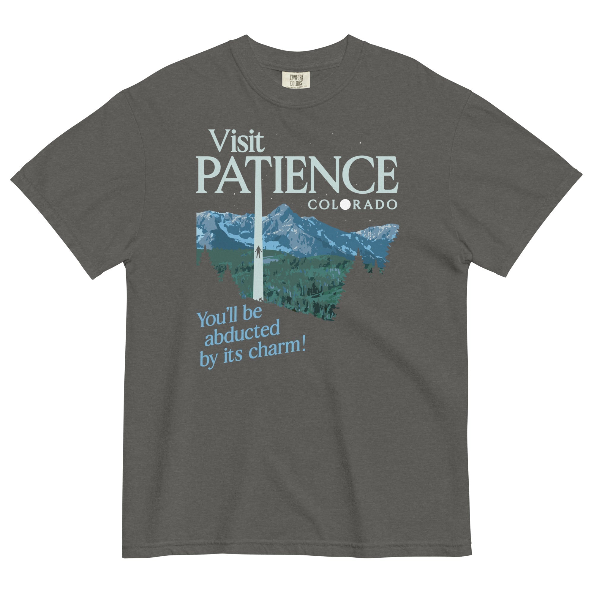 Visit Patience Colorado Men's Relaxed Fit Tee Hoodie, Sweatshirt | PureTeeCo.com (Image 5)
