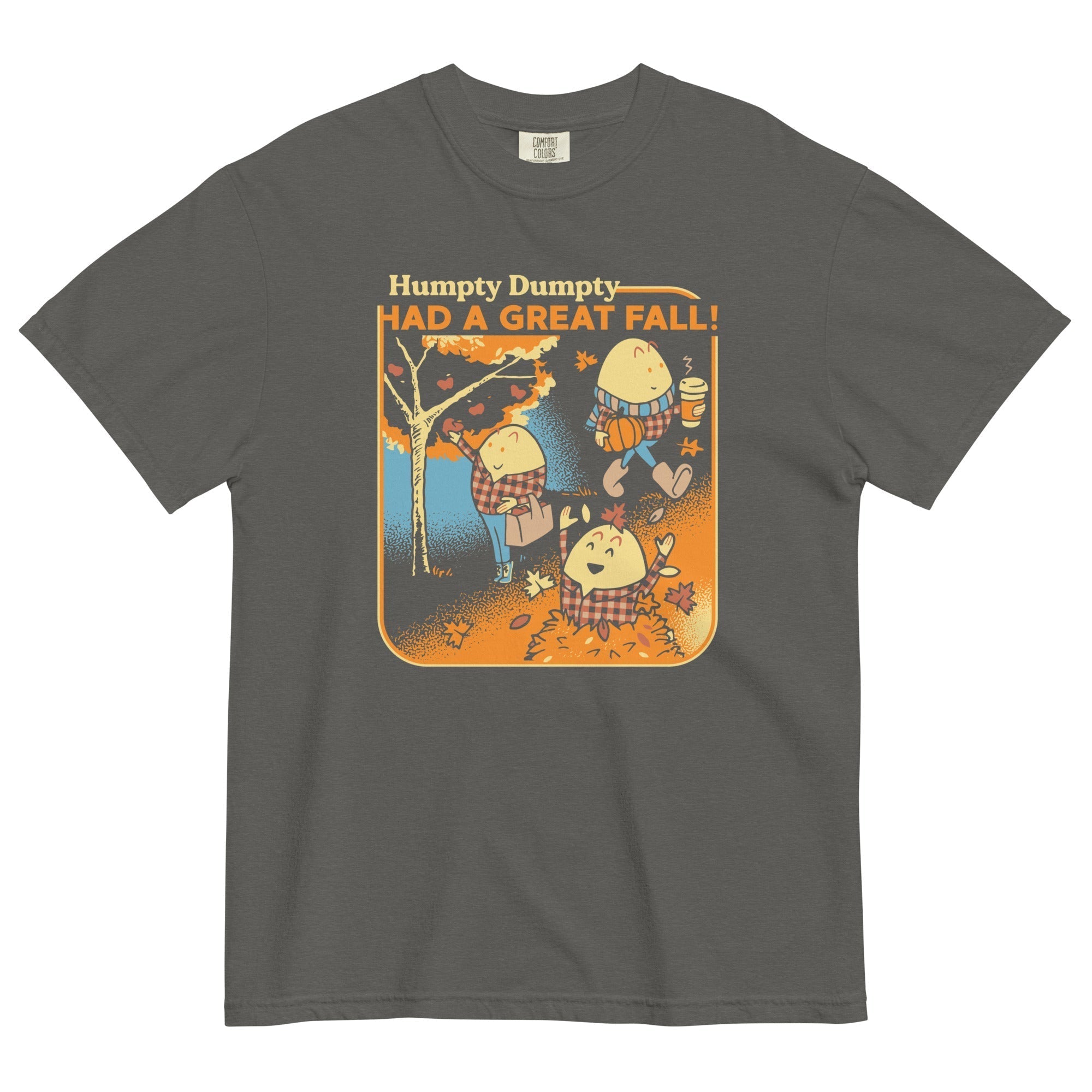 Humpty Dumpty Had A Great Fall Men's Relaxed Fit Tee Hoodie, Sweatshirt | PureTeeCo.com (Image 4)
