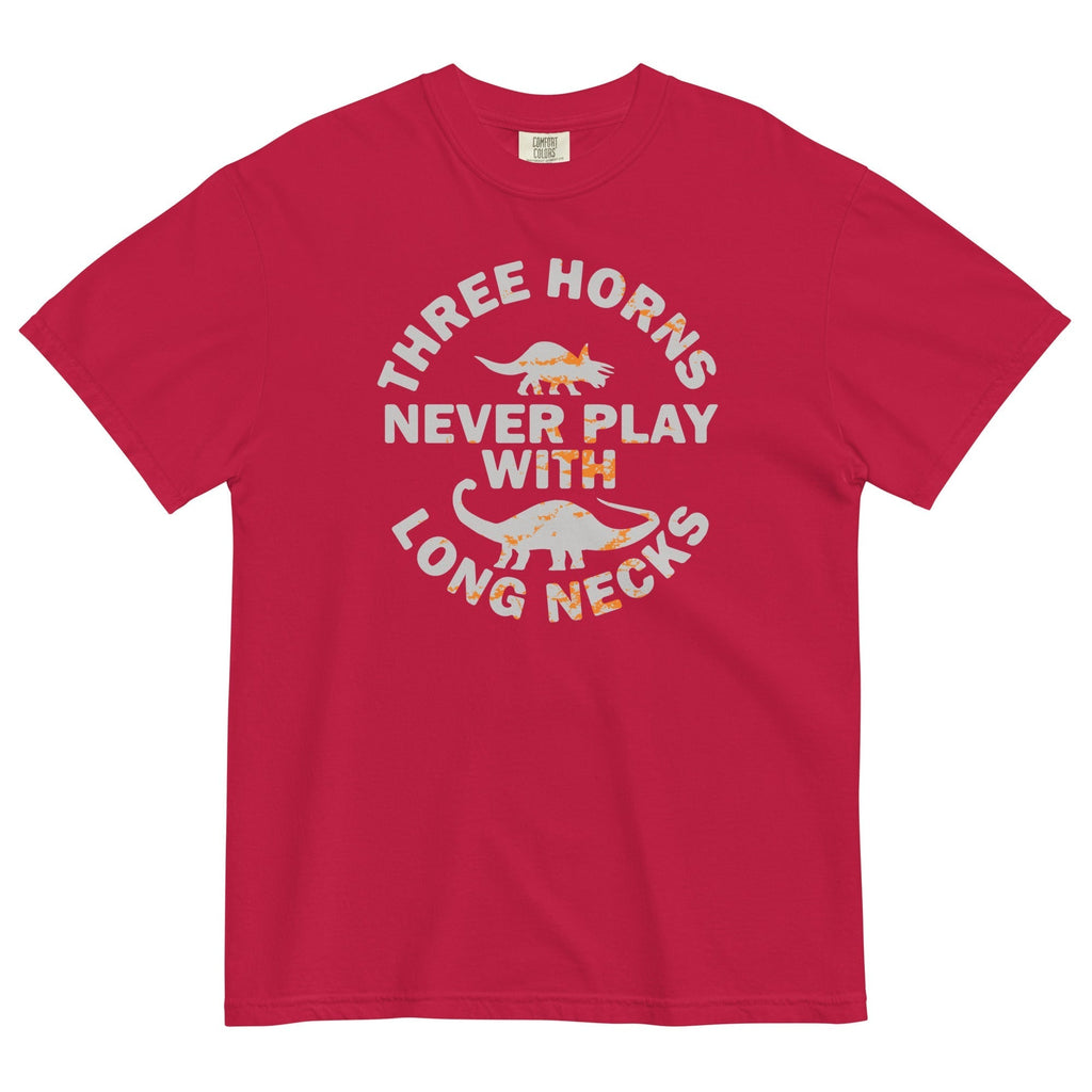 Three Horns Never Play With Long Necks Men's Relaxed Fit Tee Hoodie, Sweatshirt | PureTeeCo.com (Image 2)